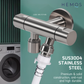 HEMOS BATHROOM FAUCET STAINLESS STEEL SUS 304 2 IN 1 TWO WAY TAP HM-3227,3727,3737-MS