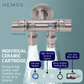 HEMOS BATHROOM FAUCET STAINLESS STEEL SUS 304 2 IN 1 TWO WAY TAP HM-3227,3727,3737-MS