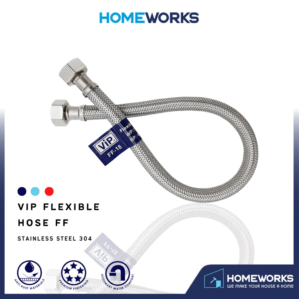 VIP HIGH PRESSURE STAINLESS STEEL INLET FLEXIBLE HOSE PIPE