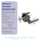 HEMOS 60-70MM TUBULAR LEVEL DOOR LOCK KUNCI TOMBOL PINTU RUMAH SILVER BLACK GREY HM-5201