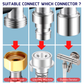 HEMOS BATHROOM FAUCET STAINLESS STEEL SUS 304 2 IN 1 TWO WAY TAP HM-3227,3727,3737-MS