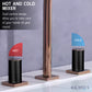 HEMOS BATHROOM FAUCET BRASS 3 HOLE MIXER CONCEALED PILLAR HOT & COLD DOUBLE HANDLE HM-19085-MG,MBRG