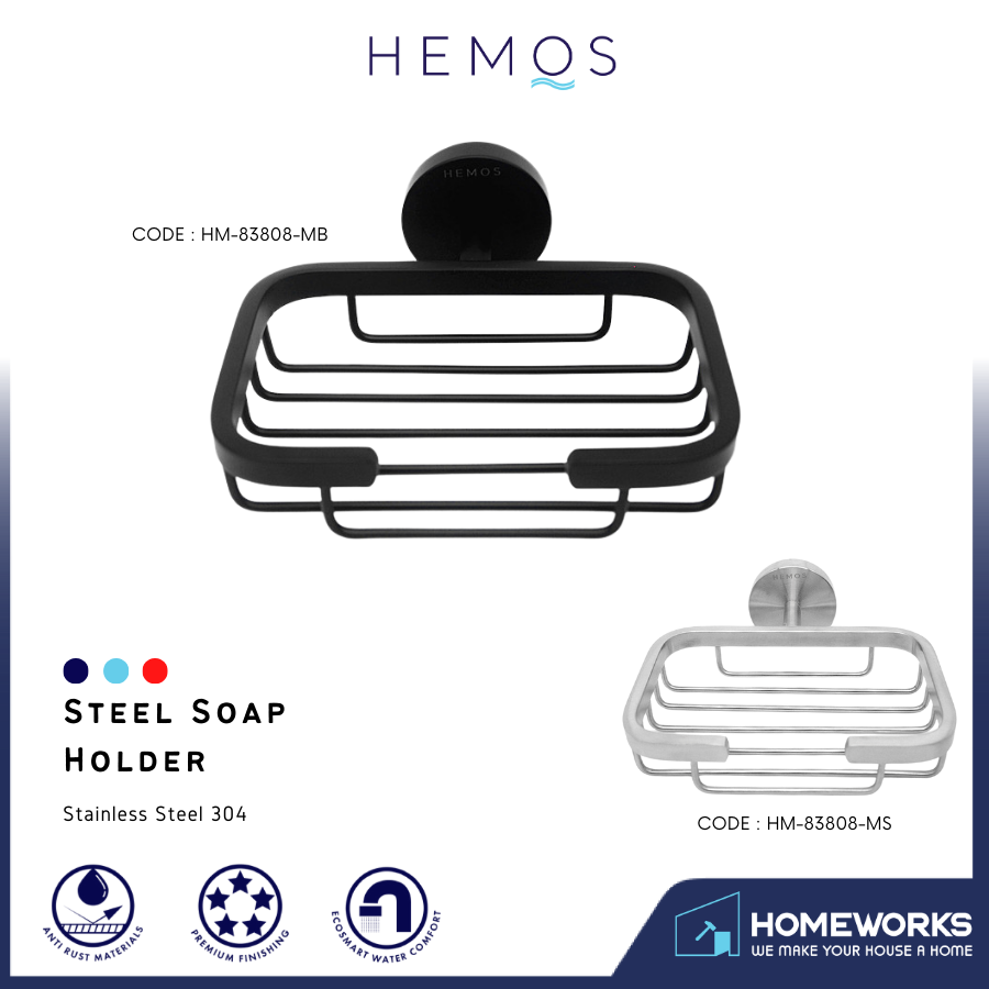 HEMOS BATHROOM SANITARYWARE SUS304 STEEL SOAP HOLDER HMBF-83808