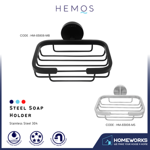HEMOS BATHROOM SANITARYWARE SUS304 STEEL SOAP HOLDER HMBF-83808