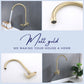 HEMOS KITCHEN FAUCET STAINLESS STEEL SUS 304 WALL SINK TAP HM-3202 (GUNMETALGRAY, GOLD, SILVER)