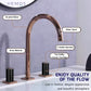 HEMOS BATHROOM FAUCET BRASS 3 HOLE MIXER CONCEALED PILLAR HOT & COLD DOUBLE HANDLE HM-19085-MG,MBRG