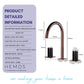 HEMOS BATHROOM FAUCET BRASS 3 HOLE MIXER CONCEALED PILLAR HOT & COLD DOUBLE HANDLE HM-19085-MG,MBRG