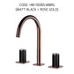 HEMOS BATHROOM FAUCET BRASS 3 HOLE MIXER CONCEALED PILLAR HOT & COLD DOUBLE HANDLE HM-19085-MG,MBRG