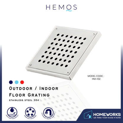 HEMOS 304 STEEL OUTDOOR / INDOOR FLOOR TRAP GRATING HM - 102