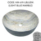 HEMOS BATHROOM CERAMIC WASH COUNTERTOP WATER TRANSFER PRINTING MARBLE ROUND VESSEL PORCELAIN HM-619
