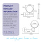 HEMOS 8" TWO-SIDE 360° SWIVEL WALL MOUNT FOLD 1X/3X MAGNIFY COSMETIC MIRROR CERMIN DINDING HM-89900