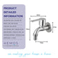 HEMOS BATHROOM TAP SUS 304 STAINLESS STEEL WALL HOSE FAUCET GARDEN BIB TAP HM-3306