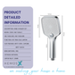 HEMOS BATHROOM FAUCET ABS 150CM SHOWER PIPE AND SQUARE HAND SHOWER HM-15004-MG,MB,C