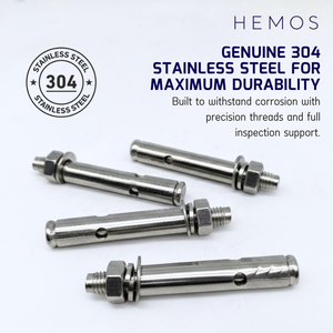 HEMOS SUS304 EXTENSION SAFETY SWING BAR ANCHOR WALL PLUG (1 BAG/5 PCS) HM-0219
