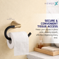 HEMOS BATHROOM FITTING SUS304 ACCESSORIES TOWEL RACK PAPER HOLDER MATT BLACK+GOLD 86SERIES