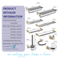 HEMOS BATHROOM FITTING SUS304 ACCESSORIES TOWEL RACK PAPER HOLDER MATT BLACK+GOLD 86SERIES