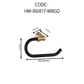 HEMOS BATHROOM FITTING SUS304 ACCESSORIES TOWEL RACK PAPER HOLDER MATT BLACK+GOLD 86SERIES
