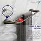 HEMOS BATHROOM FITTING SUS304 ACCESSORIES TOWEL RACK PAPER HOLDER MATT GREY 86SERIES