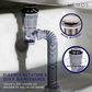 HEMOS PARTS BRASS POP UP WASTE (W/O) PVC FLEXIBLE BOTTLE TRAP & ANTI SMELL FITTING (GRAY) HM-0174-MG