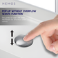 HEMOS PARTS BRASS POP UP WASTE (W/O) PVC FLEXIBLE BOTTLE TRAP & ANTI SMELL FITTING (GRAY) HM-0174-MG