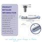 HEMOS PARTS BRASS POP UP WASTE (W/O) PVC FLEXIBLE BOTTLE TRAP & ANTI SMELL FITTING (GRAY) HM-0174-MG