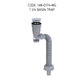 HEMOS PARTS BRASS POP UP WASTE (W/O) PVC FLEXIBLE BOTTLE TRAP & ANTI SMELL FITTING (GRAY) HM-0174-MG