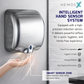 HEMOS ABS / SUS304 AUTOMATIC SENSOR HAND DRYER TOUCH-FREE HM-10201,10202