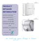 HEMOS ABS / SUS304 AUTOMATIC SENSOR HAND DRYER TOUCH-FREE HM-10201,10202