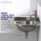 HEMOS SUS304 WALL HUNG BASIN HM-203,204