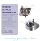 HEMOS SUS304 WALL HUNG BASIN HM-203,204