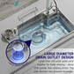 HEMOS SUS304 STEEL 5.0MM THICKNESS GRAIN EMBOSSED WORKSTATION KITCHEN SINK SILVER