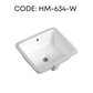 HEMOS BATHROOM CERAMIC UNDER MOUNT BASIN HM-634-W