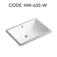 HEMOS BATHROOM CERAMIC UNDER MOUNT BASIN HM-634-W