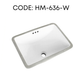 HEMOS BATHROOM CERAMIC UNDER MOUNT BASIN HM-634-W