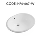 HEMOS BATHROOM CERAMIC UNDER MOUNT BASIN HM-634-W