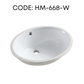 HEMOS BATHROOM CERAMIC UNDER MOUNT BASIN HM-634-W