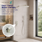 HEMOS BRASS MIXER BASIN TAP MIXER EXPOSED BATH SHOWER WITH TAP 3 MODE SHOWER SET HM-19139-CW