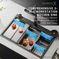 HEMOS SUS316 STEEL 5.0MM THICKNESS GRAIN EMBOSSED WORKSTATION KITCHEN SINK MATT SILVER MATT BLACK