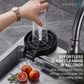 HEMOS SUS316 STEEL 5.0MM THICKNESS GRAIN EMBOSSED WORKSTATION KITCHEN SINK MATT SILVER MATT BLACK