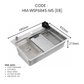HEMOS SUS316 STEEL 5.0MM THICKNESS GRAIN EMBOSSED WORKSTATION KITCHEN SINK MATT SILVER MATT BLACK