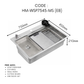HEMOS SUS316 STEEL 5.0MM THICKNESS GRAIN EMBOSSED WORKSTATION KITCHEN SINK MATT SILVER MATT BLACK