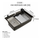 HEMOS SUS316 STEEL 5.0MM THICKNESS GRAIN EMBOSSED WORKSTATION KITCHEN SINK MATT SILVER MATT BLACK