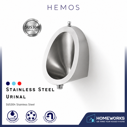 HEMOS SUS304 STEEL PUBLIC TOILET URINAL HM-201-MS