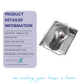 HEMOS SUS304 STEEL PUBLIC TOILET SQUATTING PAN HM-202-MS