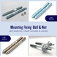 HEMOS PARTS STAINLESS STEEL BASIN MOUNTING FIXING BOLT AND NUT HM-0163,0164