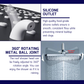 HEMOS BATHROOM 12" ABS SQUARE RAINFALL SHOWER HEAD ONLY HM-15204-MB,MG,C
