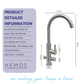 HEMOS KITCHEN FAUCET SUS 304 PILLAR SINK TAP KEPALA PAIP DAPUR HM-18028-MS