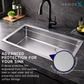 HEMOS 750 X 450MM SUS304 STEEL 1.5MM THICKNESS GRAIN EMBOSSED WORKSTATION KITCHEN SINK HM-W7545-MS (EB)