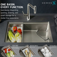 HEMOS 750 X 450MM SUS304 STEEL 1.5MM THICKNESS GRAIN EMBOSSED WORKSTATION KITCHEN SINK HM-W7545-MS (EB)