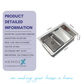 HEMOS 750 X 450MM SUS304 STEEL 1.5MM THICKNESS GRAIN EMBOSSED WORKSTATION KITCHEN SINK HM-W7545-MS (EB)
